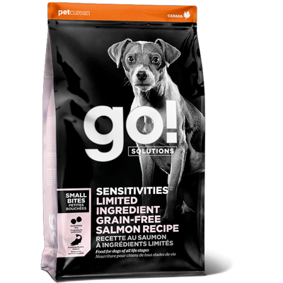 GO! SENSITIVITIES Limited Ingredient Grain Free Small Bites Salmon Recipe for dogs 1.59 Kg Dog Food 1.59 Kg | PetMax Canada