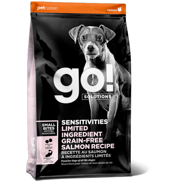 GO! SENSITIVITIES Limited Ingredient Grain Free Small Bites Salmon Recipe for dogs - 1.59 Kg - Dog Food - Go! - PetMax Canada