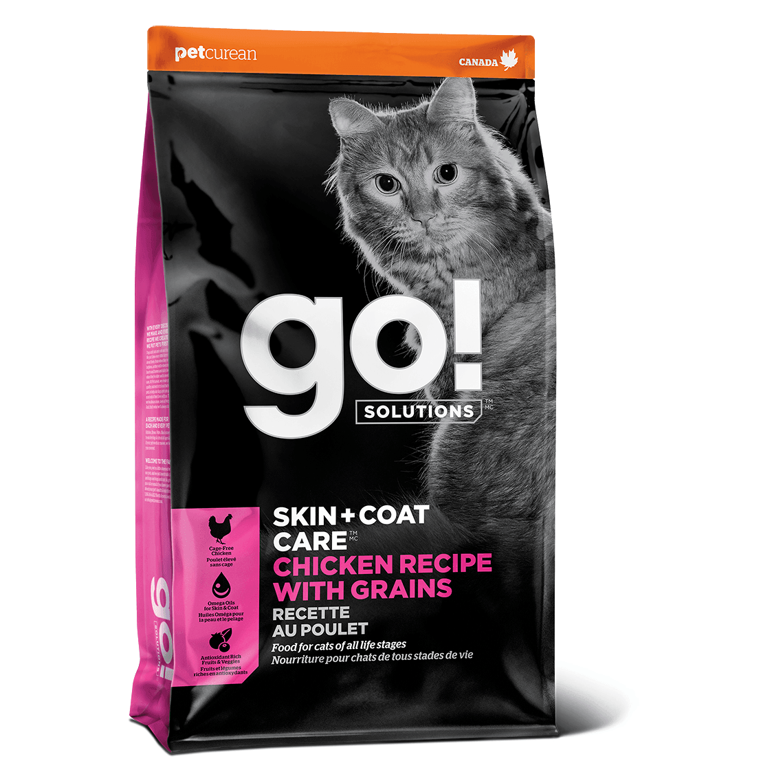 GO! SKIN + COAT CARE Chicken Recipe for cats - 1.36 Kg - Cat Food - Go! - PetMax Canada