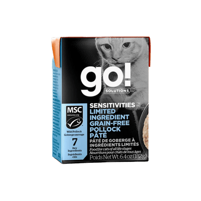 Go! Cat Food Sensitivities L.I.D. Grain Free Tetra Pak Pollock  Canned Cat Food  | PetMax Canada