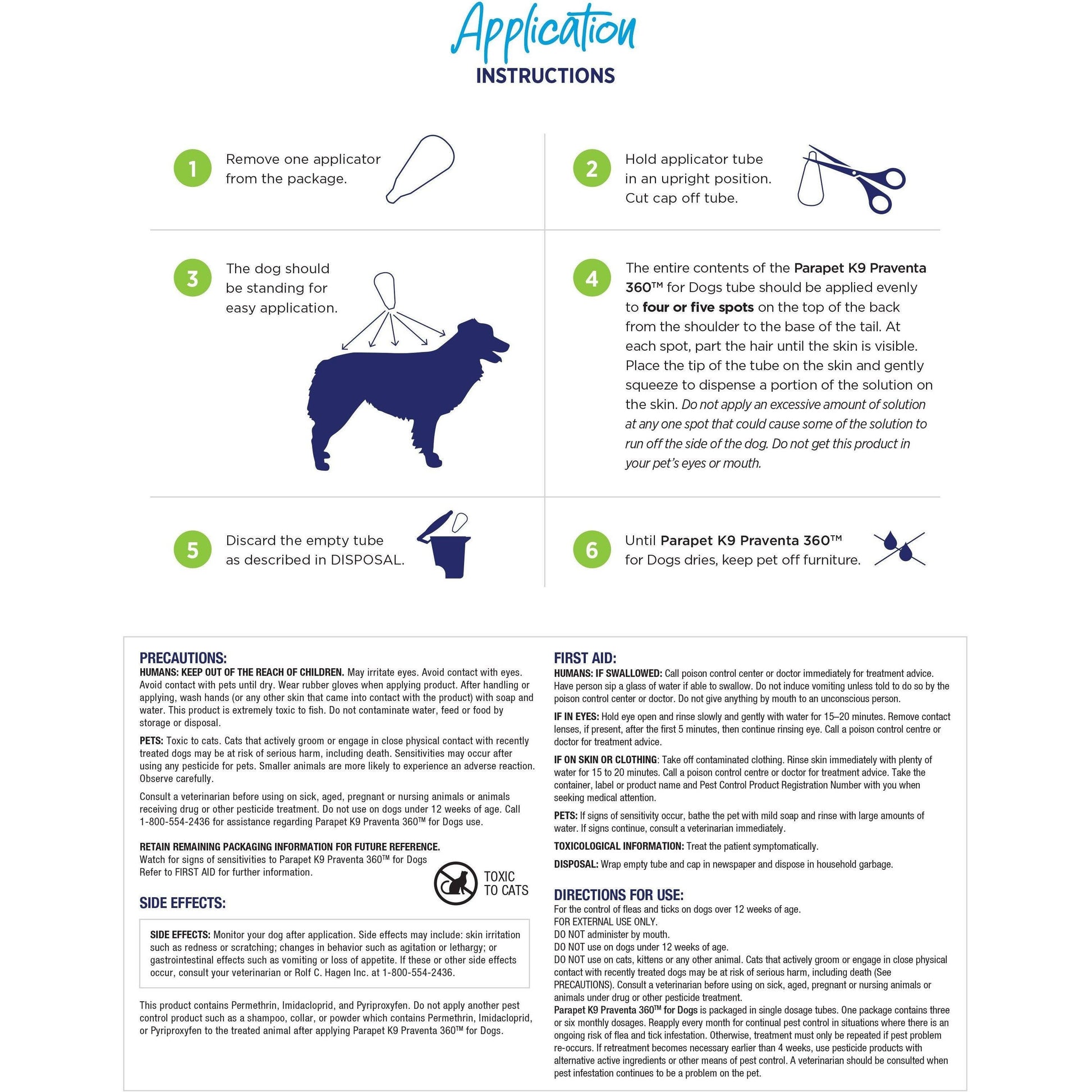 K9 Praventa 360 Small Dogs 4.5 Kg & Under - 4.5 Kg & Under / 3 Tubes - Flea & Tick Topical Applications - K9 Praventa - PetMax Canada