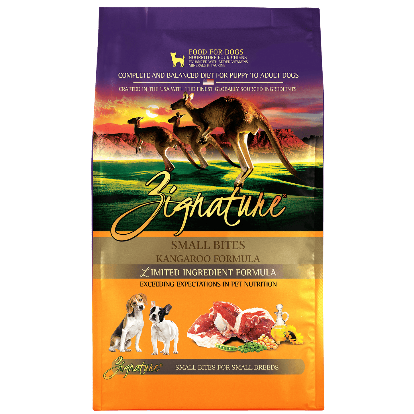 Zignature Limited Ingredient Formula Kangaroo Small Bites  Dog Food  | PetMax Canada