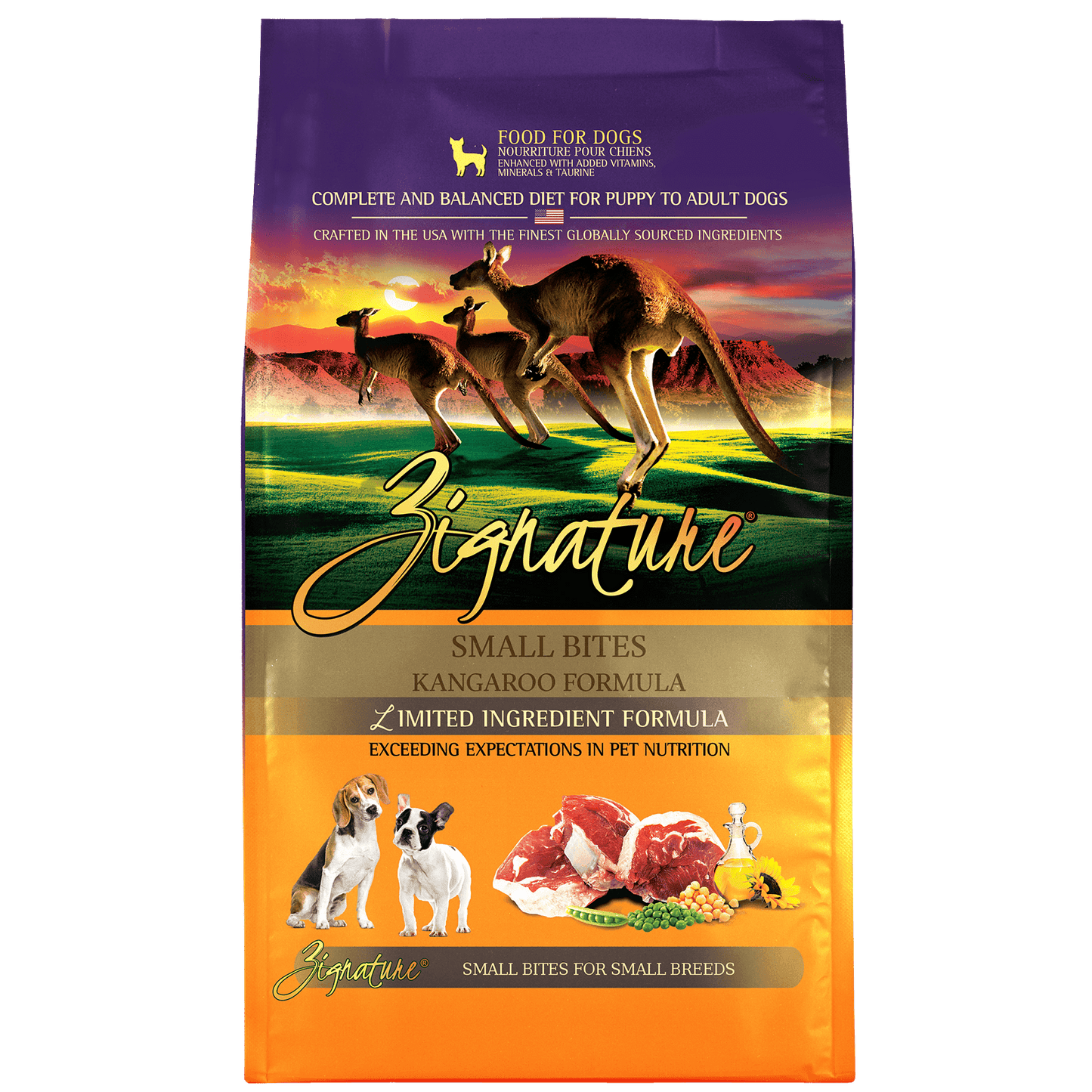 Zignature Limited Ingredient Formula Kangaroo Small Bites  Dog Food  | PetMax Canada