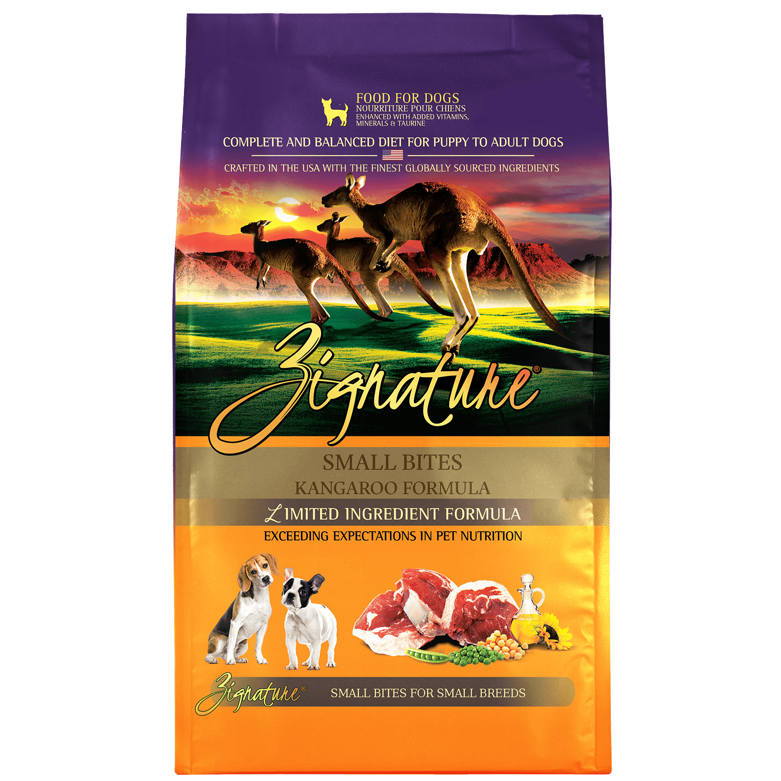 Zignature Limited Ingredient Formula Kangaroo Small Bites  Dog Food  | PetMax Canada