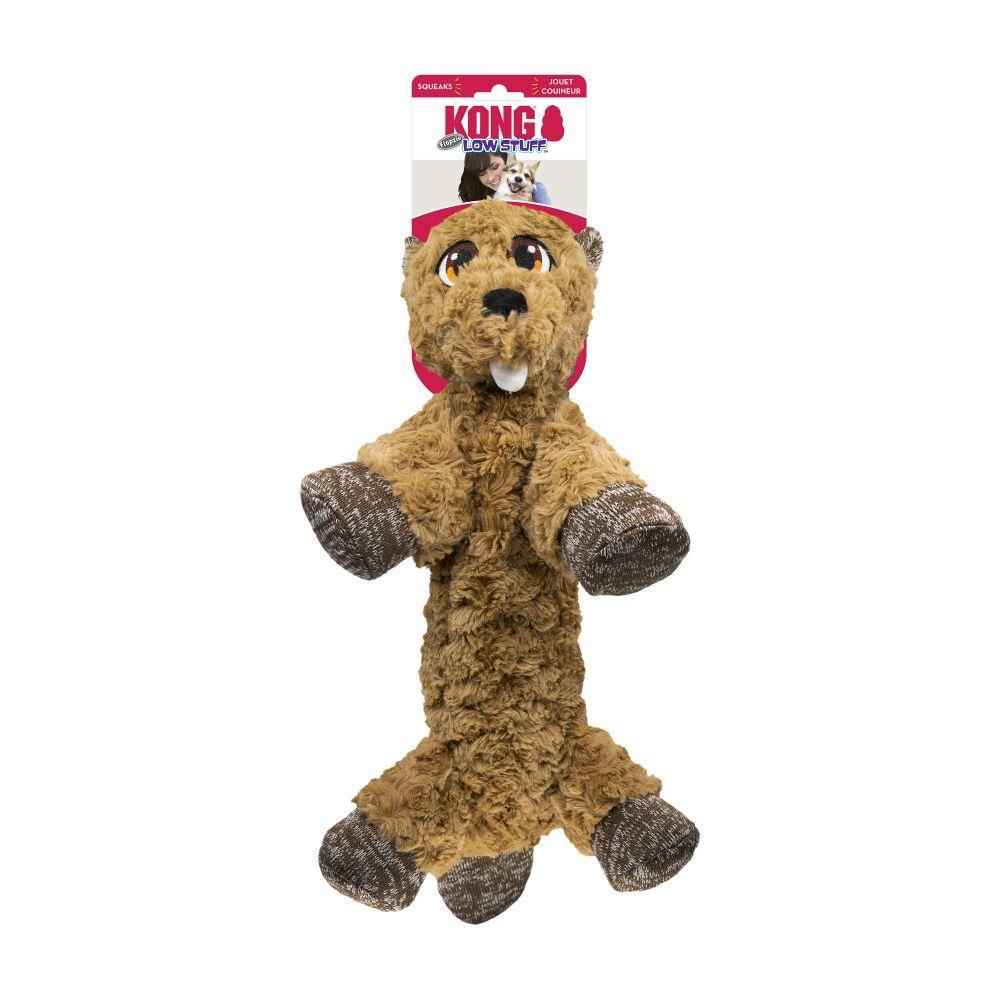 Kong Dog Toy Low Stuff Flopzie Beaver - Medium - Dog Toys - Kong - PetMax Canada
