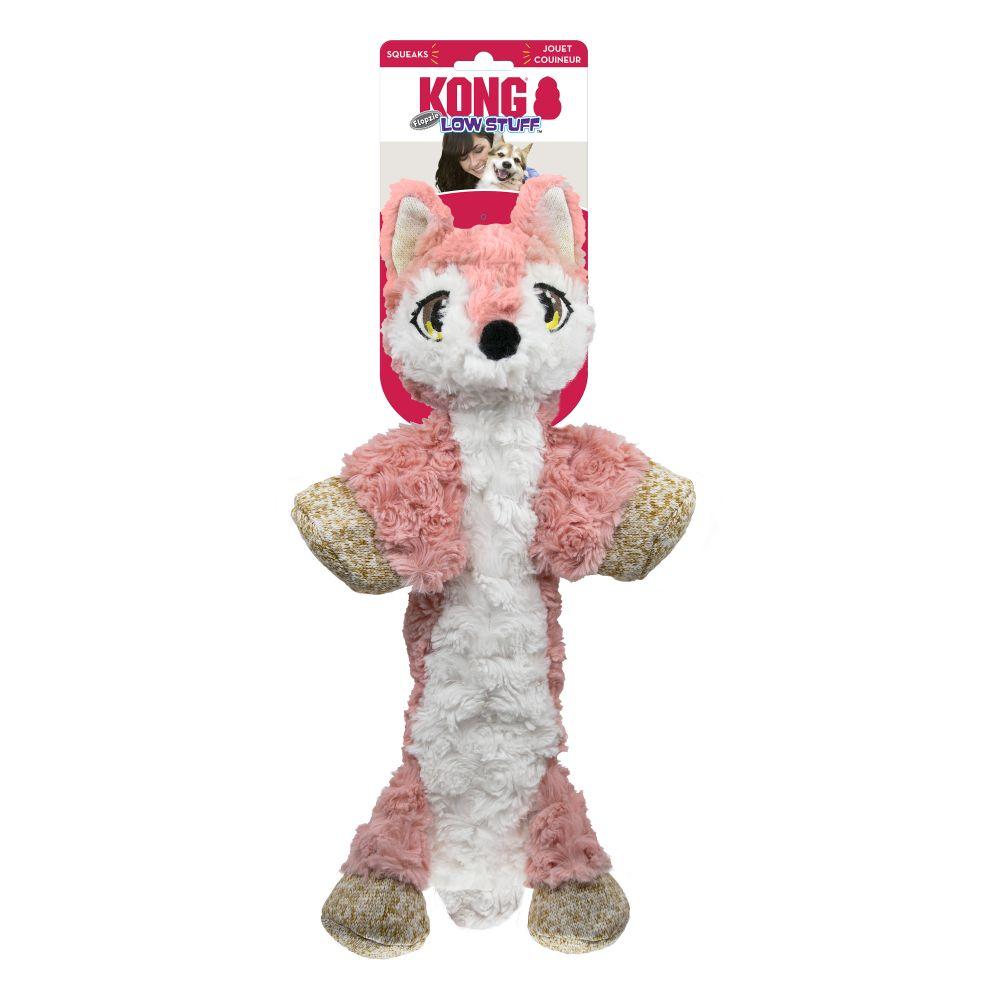 Kong Dog Toy Low Stuff Flopzie Fox  Dog Toys  | PetMax Canada