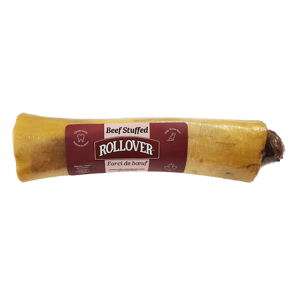Rollover Stuffed Dog Bone Beef Large Natural Chews Large | PetMax Canada