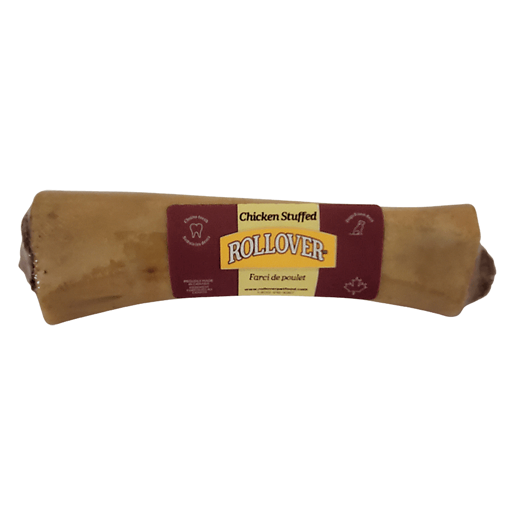 Rollover Stuffed Dog Bone Chicken - Large - Natural Chews - Rollover - PetMax Canada