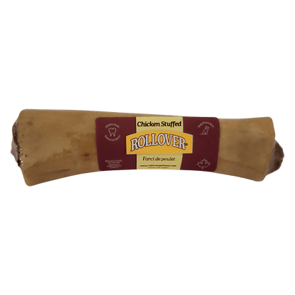 Rollover Stuffed Dog Bone Chicken - Large - Natural Chews - Rollover - PetMax Canada