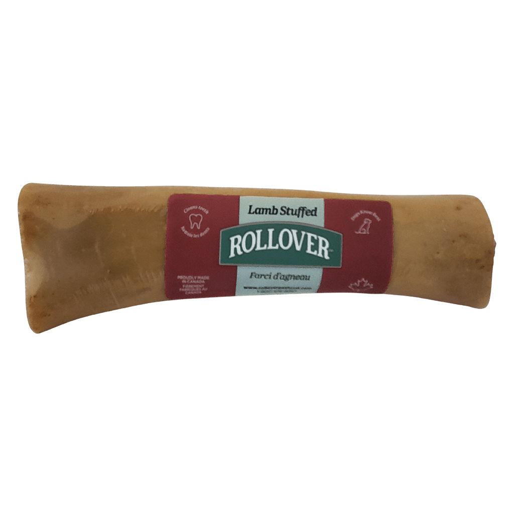 Rollover Stuffed Dog Bone Lamb Large Natural Chews Large | PetMax Canada