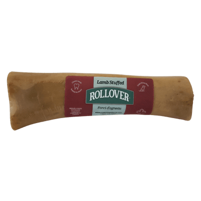 Rollover Stuffed Dog Bone Lamb - Large - Natural Chews - Rollover - PetMax Canada