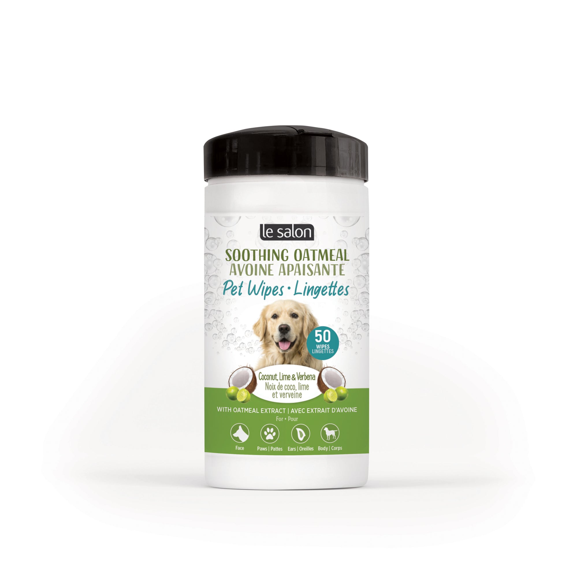 Le Salon Soothing Oatmeal Dog Wipes  Grooming  | PetMax Canada