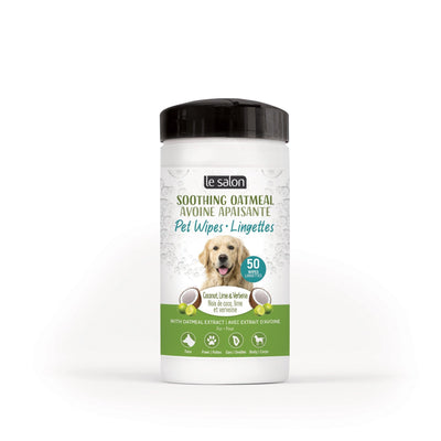 Le Salon Soothing Oatmeal Dog Wipes - 50 Pack - Grooming - Le Salon - PetMax Canada