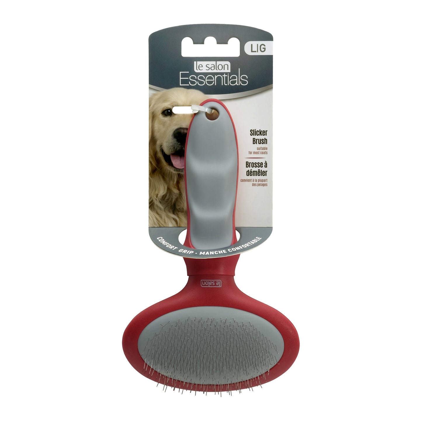 Le Salon Essentials Slicker Brush For Dogs Large Grooming Large | PetMax Canada