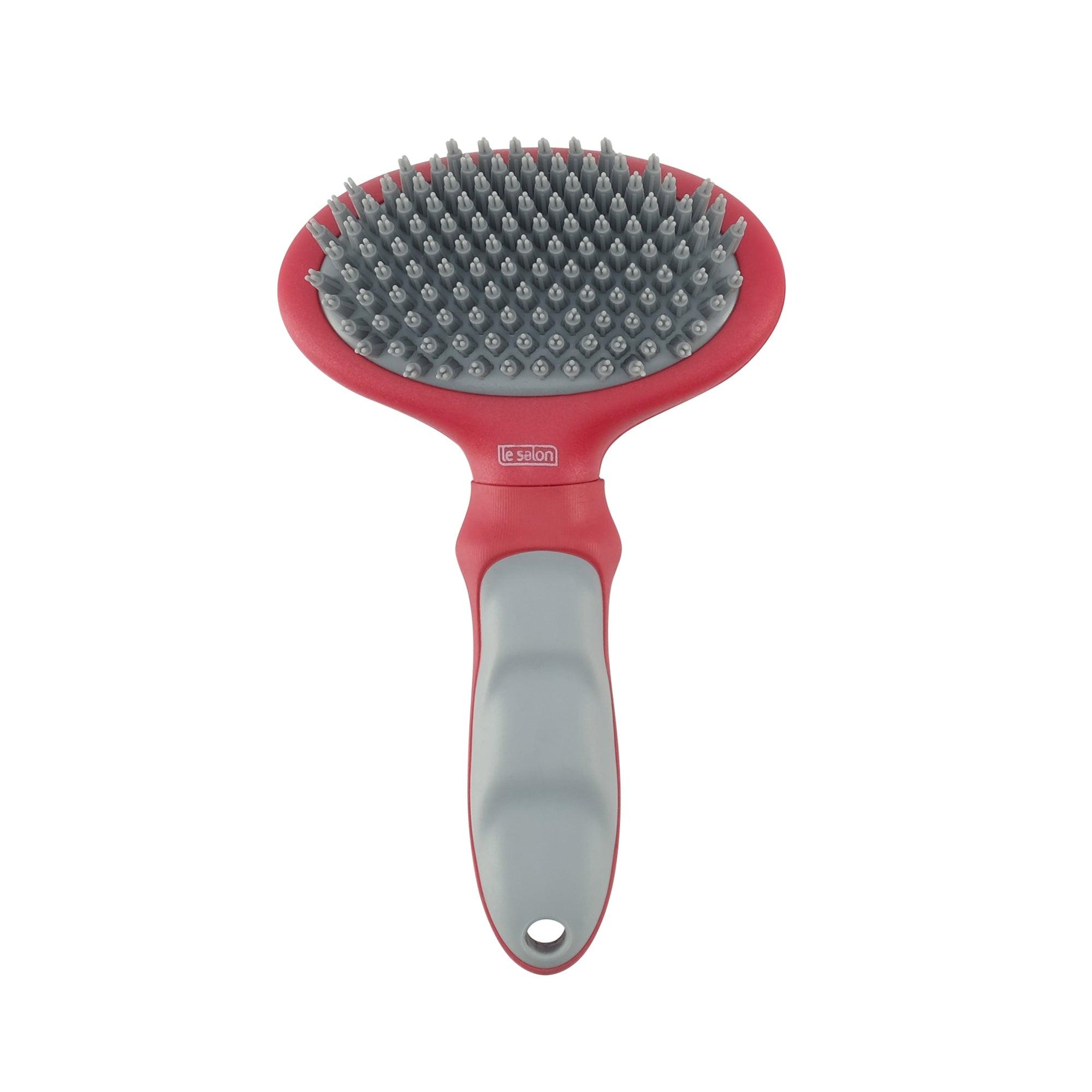 Le Salon Essentials Rubber Slicker Brush For Dogs - Small - Grooming - Le Salon - PetMax Canada