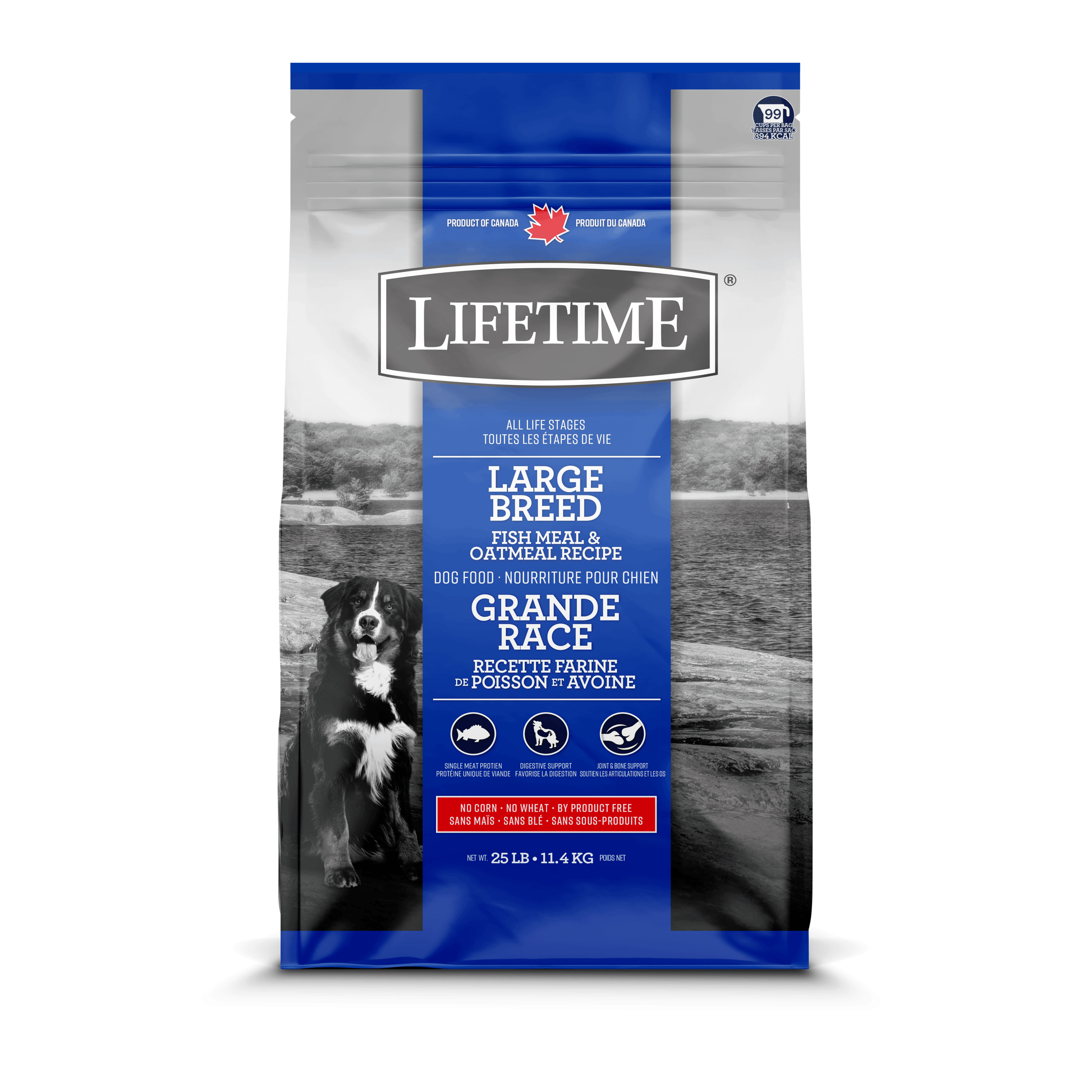 Lifetime All Life Stages Dog Food Large Breed Fish Meal & Oatmeal  Dog Food  | PetMax Canada