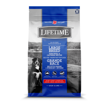Lifetime All Life Stages Dog Food Large Breed Fish Meal & Oatmeal - 11.4 Kg - Dog Food - Lifetime - PetMax Canada