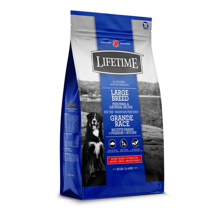 Lifetime All Life Stages Dog Food Large Breed Fish Meal & Oatmeal - 11.4 Kg - Dog Food - Lifetime - PetMax Canada