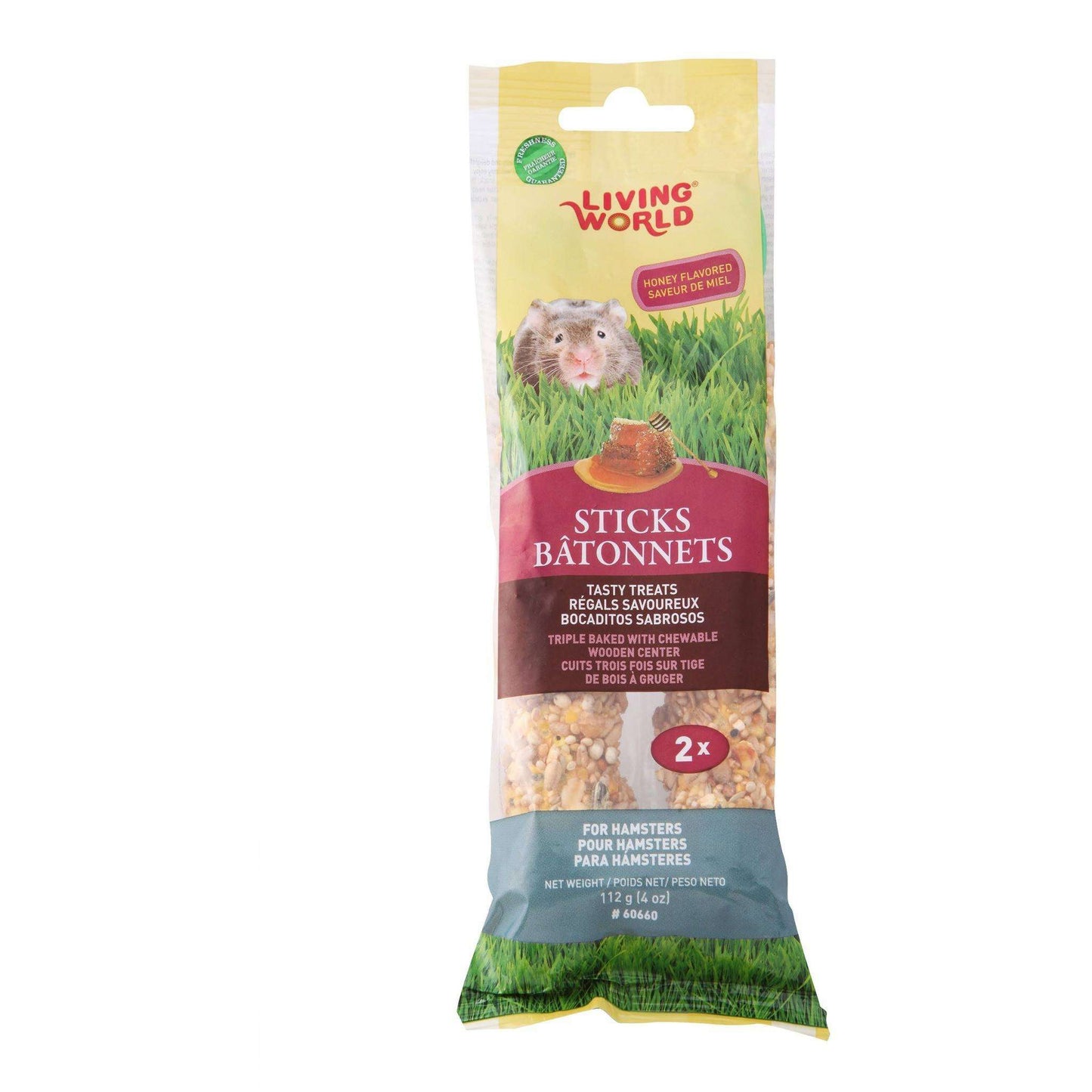 Living World Hamster Stick Honey Flavour  Small Animal Food Treats  | PetMax Canada