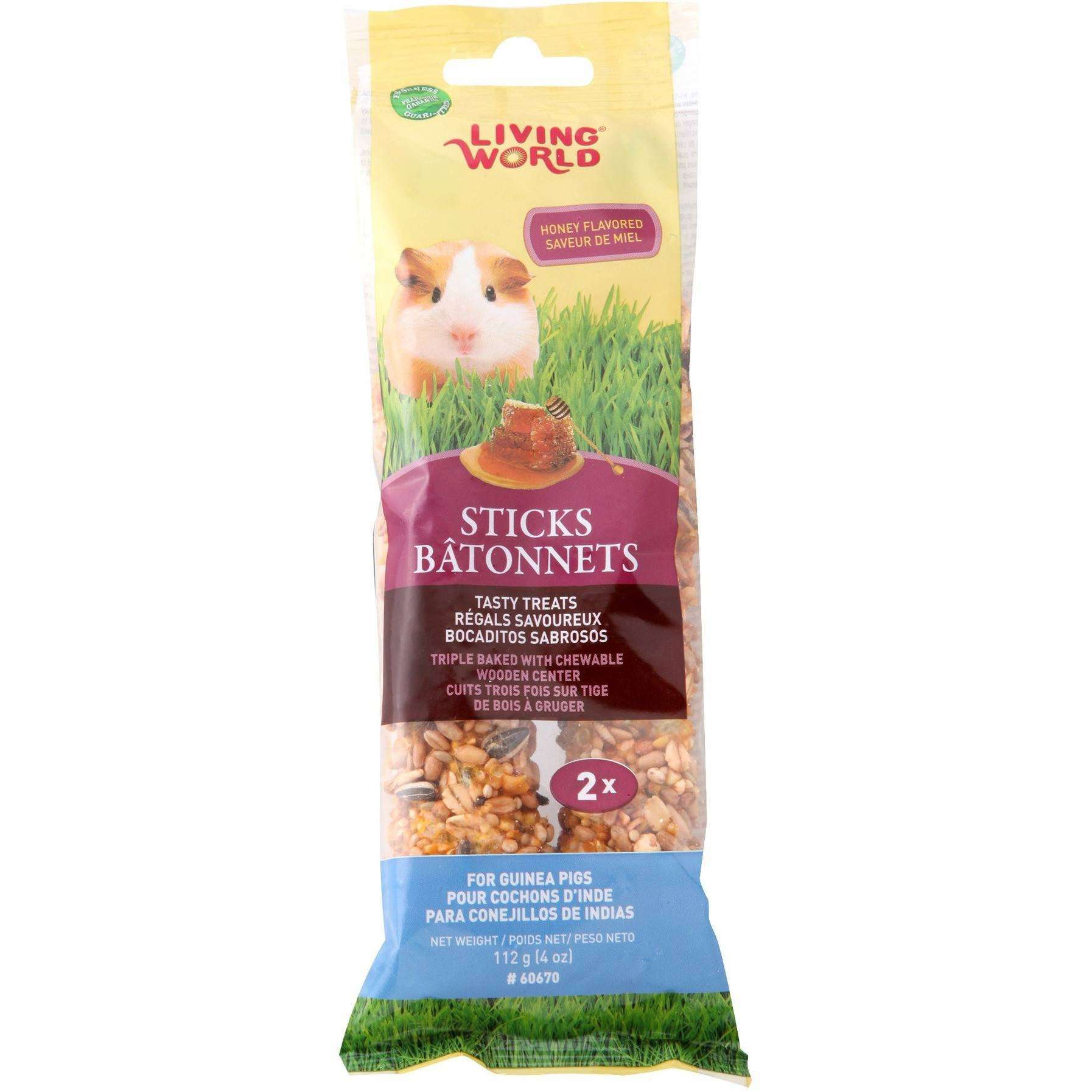 Living World Guinea Pig Stick Honey Flavour  Small Animal Food Treats  | PetMax Canada