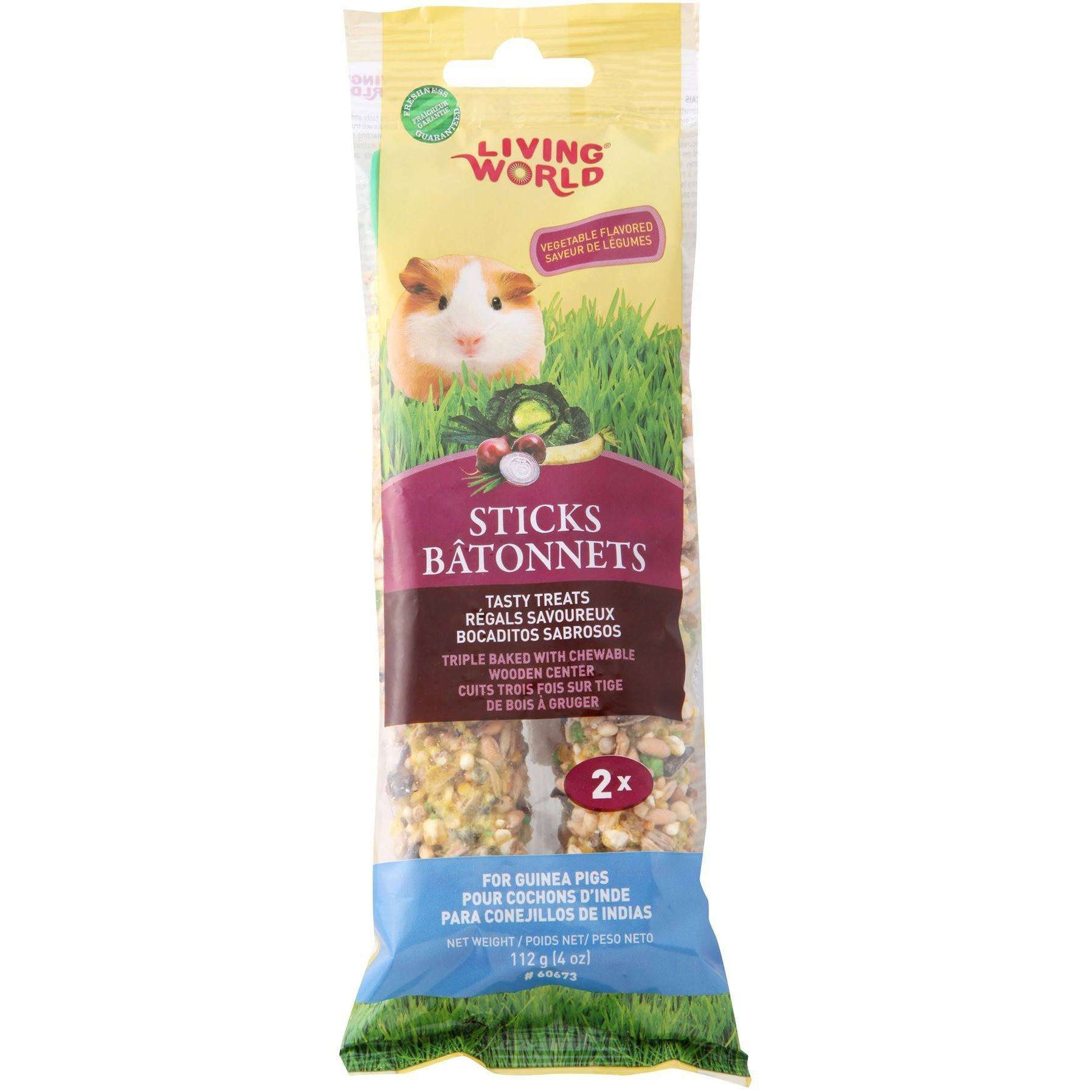 Living World Guinea Pig Stick Vegetable Flavour  Small Animal Food Treats  | PetMax Canada