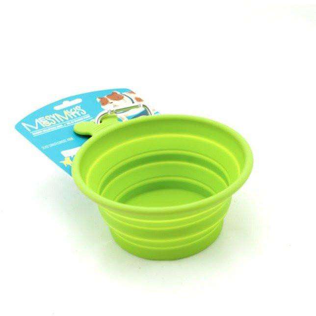 Messy Mutts Silicone Collapsible Bowl Medium / Green Silicone Medium | PetMax Canada