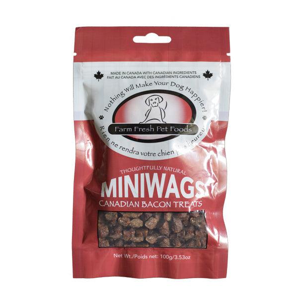 Tilted Barn MiniWags Canadian Bacon Dog Treats - 100g - Dog Treats - Tilted Barn - PetMax Canada