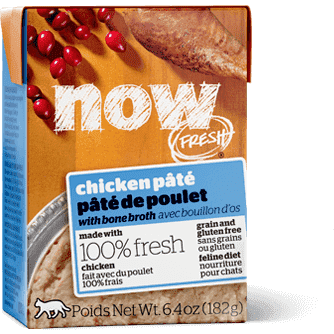 Now! Fresh Grain Free Tetra Pak Cat Chicken Pate  Canned Cat Food  | PetMax Canada