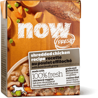 Now Fresh Grain Free Tetra Pak Dog Shredded Chicken  Canned Dog Food  | PetMax Canada