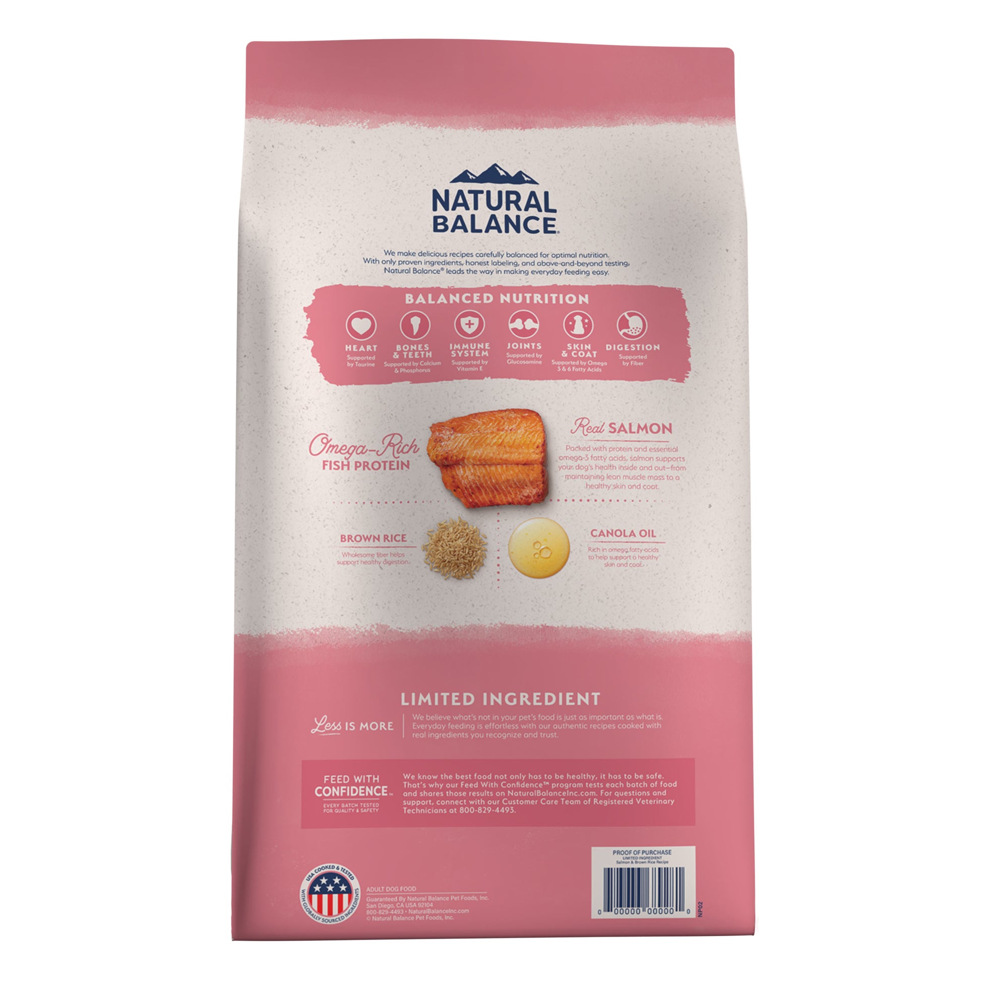 Natural Balance Limited Ingredient Diet Adult Dry Dog Food with Healthy Grains Salmon  Dog Food  | PetMax Canada
