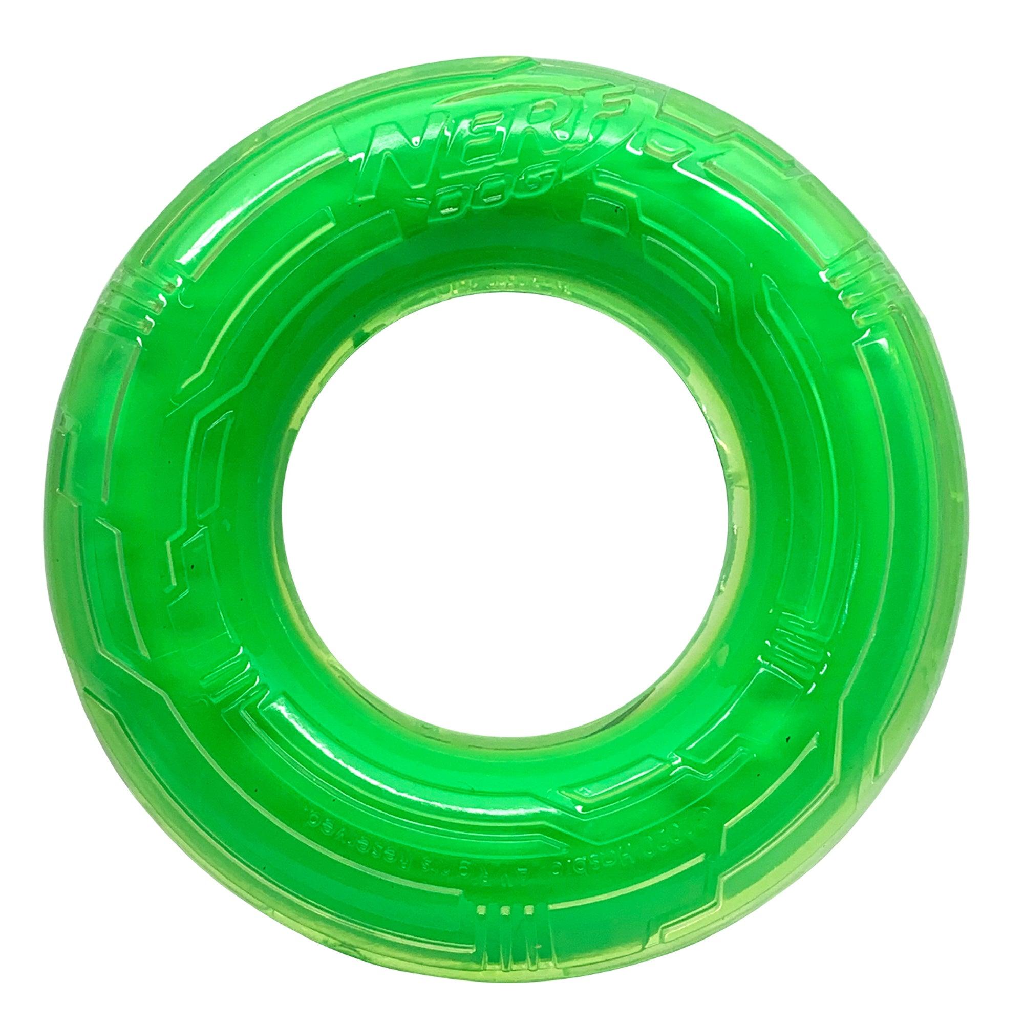 Nerf Scentology Dog Toy Beef Scented Small Green Ring - 5" - Dog Toys - Nerf - PetMax Canada