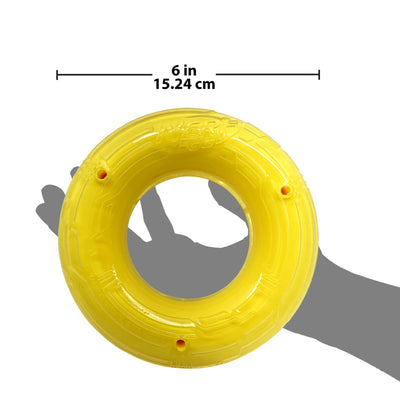 Nerf Scentology Dog Toy Chicken Scented Large Yellow Ring - 6" - Dog Toys - Nerf - PetMax Canada