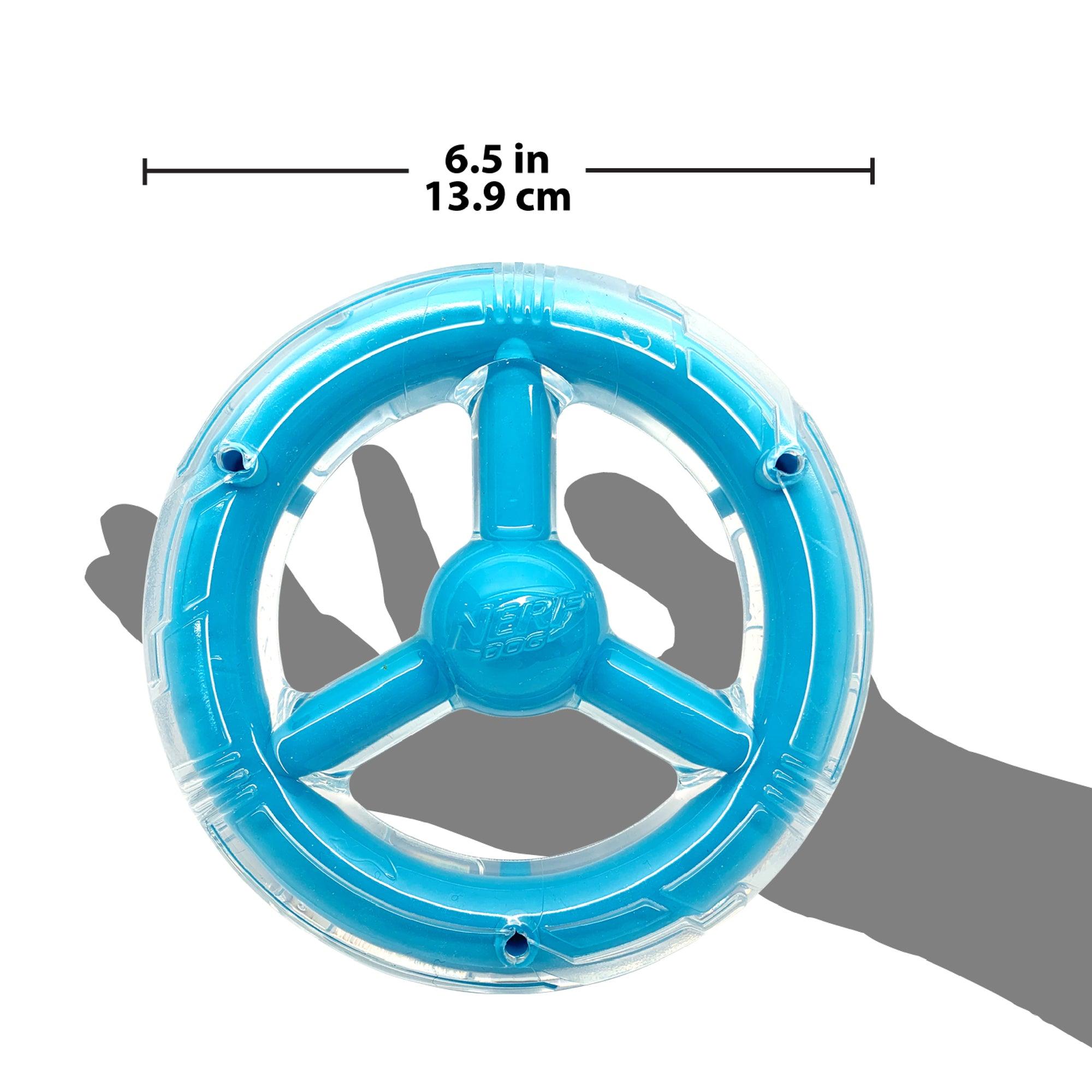 Nerf Scentology Dog Toy Bacon & Peanut Butter Scented Blue Orbit Ring - 6.5" - Dog Toys - Nerf - PetMax Canada