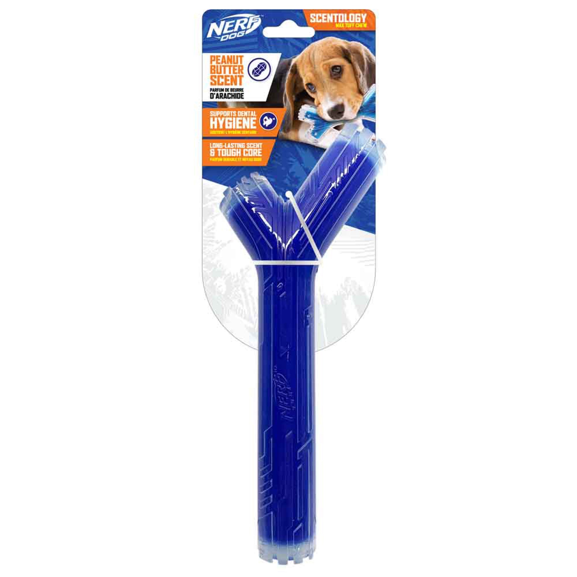 Nerf Scentology Dog Toy Peanut Butter Scented Blue Stick  Dog Toys  | PetMax Canada
