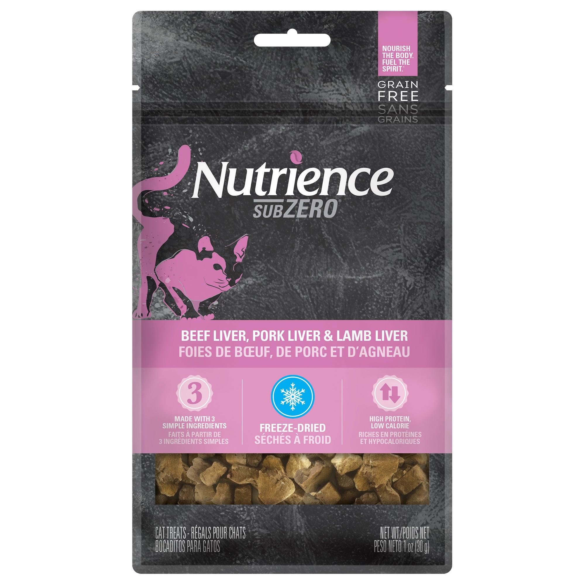 Nutrience Grain Free SubZero Prairie Red Cat Treats Beef Liver, Pork Liver & Lamb Liver - 30g - Cat Treats - Nutrience Treats - PetMax Canada