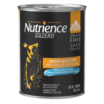 Nutrience Canned Adult Dog Food Grain Free SubZero Fraser Valley 369g Canned Dog Food 369g | PetMax Canada
