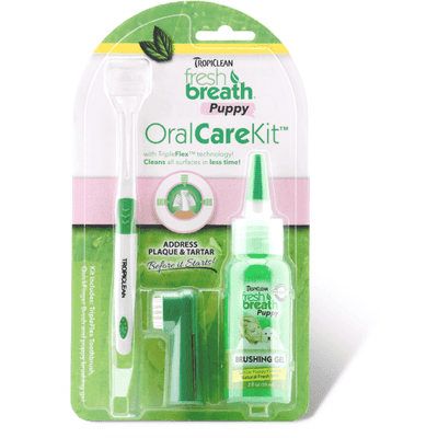 Tropiclean Fresh Breath Oral Care Kit Puppy  Health Care  | PetMax Canada