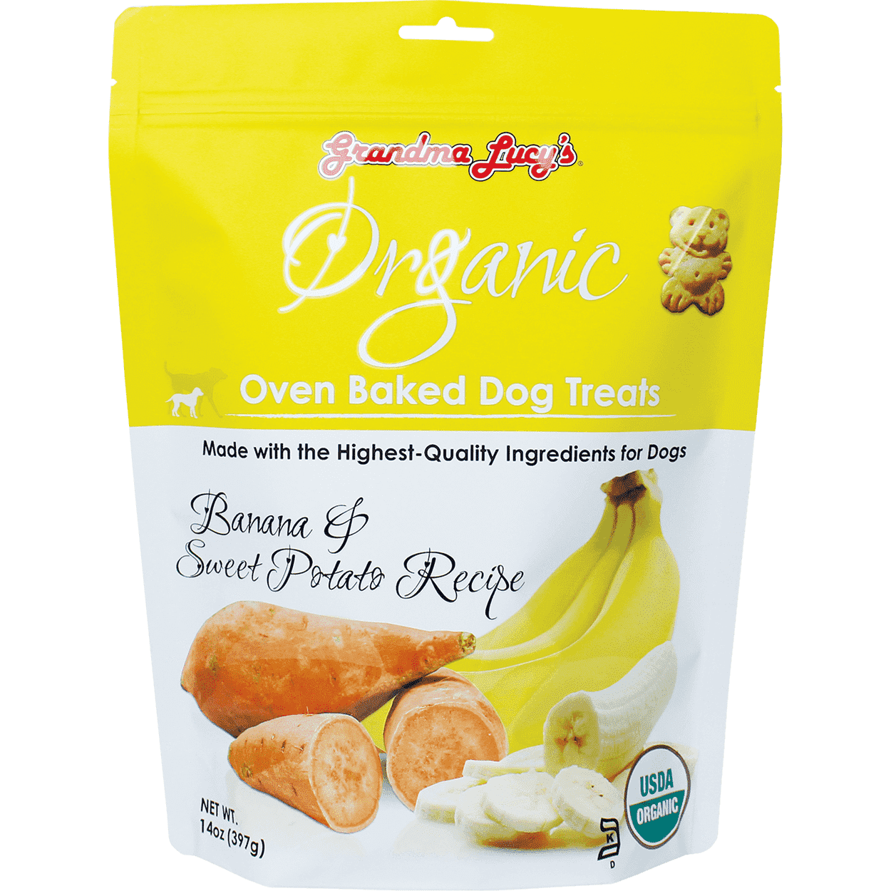 Grandma Lucy's Organic Baked Banana & Sweet Potato Treats  Dog Treats  | PetMax Canada