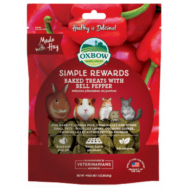 Oxbow Simple Rewards Treats With Bell Pepper - 85g - Small Animal Food Treats - Oxbow - PetMax Canada