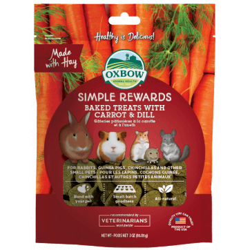 Oxbow Simple Rewards Treats With Carrot & Dill  Small Animal Food Treats  | PetMax Canada