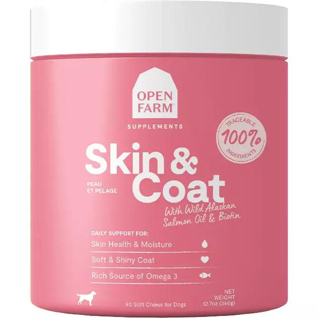 Open Farm Dog Supplement Skin & Coat Chews - (90 ct) - Health Care - Open Farm - PetMax Canada