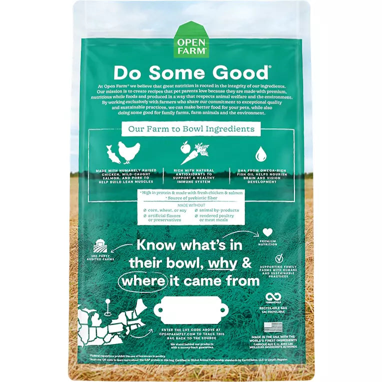 Open Farm Puppy Dry Dog Food Chicken & Salmon Recipe  Dog Food  | PetMax Canada