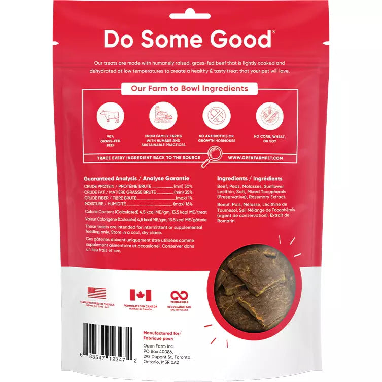 Open Farm Dog Treats Dehydrated Beef  Dog Treats  | PetMax Canada