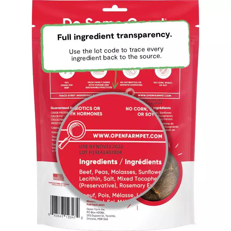 Open Farm Dog Treats Dehydrated Beef  Dog Treats  | PetMax Canada