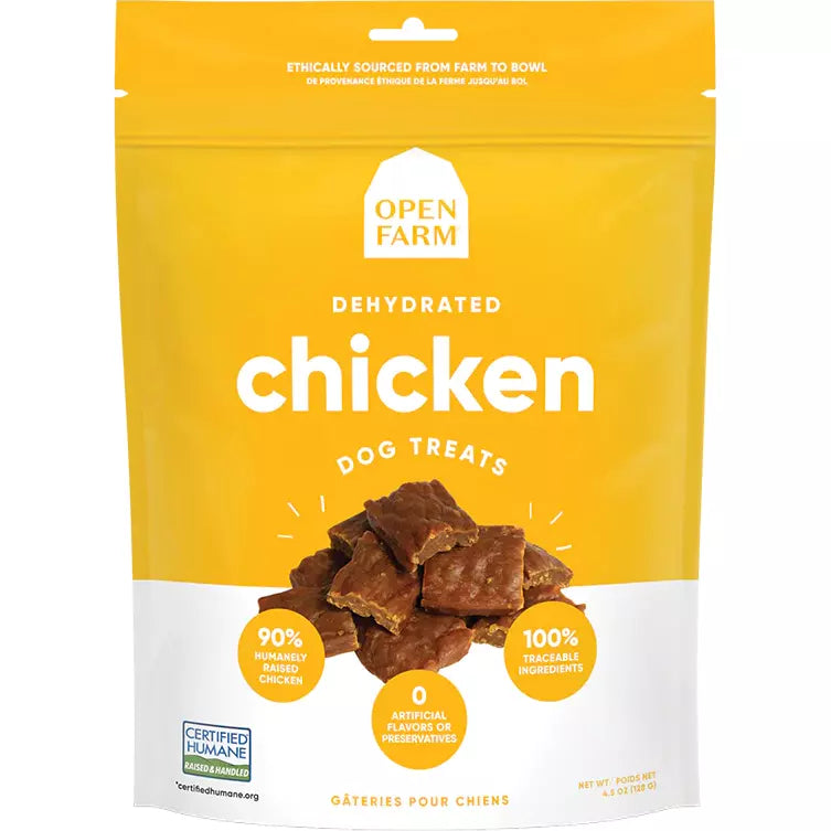 Open Farm Dog Treats Dehydrated Chicken  Dog Treats  | PetMax Canada