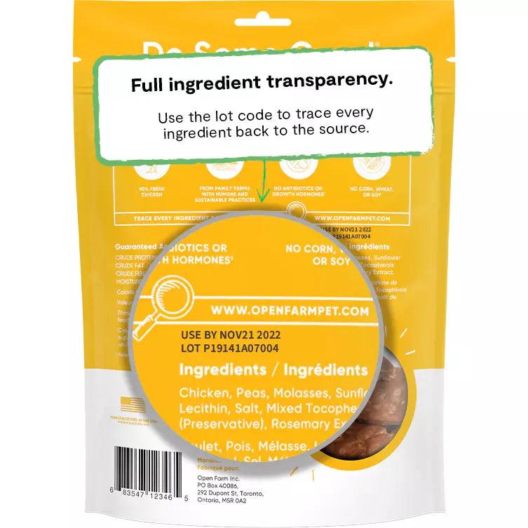 Open Farm Dog Treats Dehydrated Chicken - 128g - Dog Treats - Open Farm - PetMax Canada