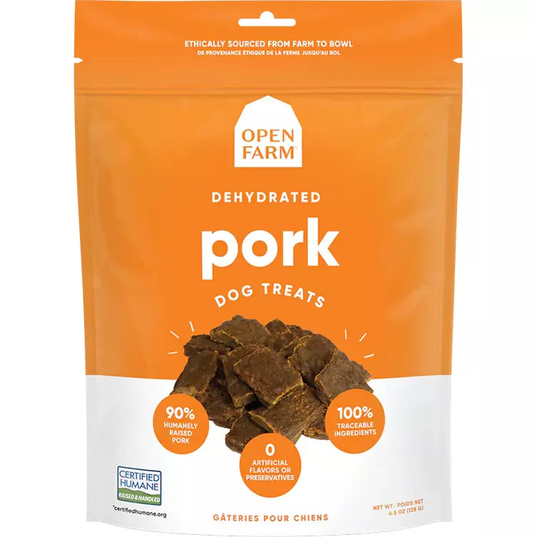 Open Farm Dog Treats Dehydrated Pork  Dog Treats  | PetMax Canada