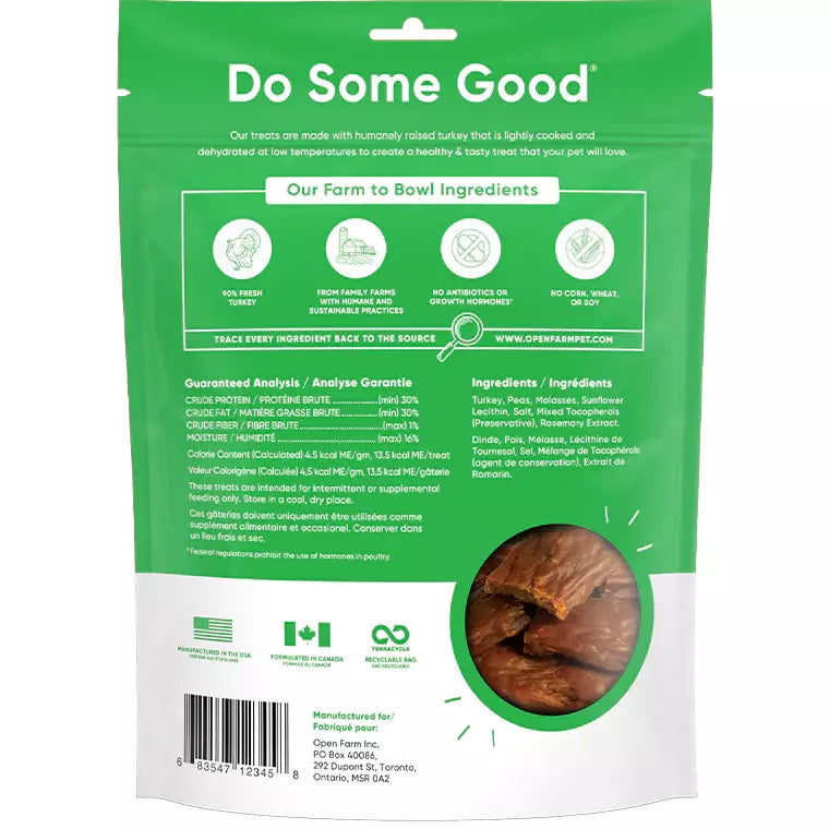 Open Farm Dog Treats Dehydrated Turkey  Dog Treats  | PetMax Canada