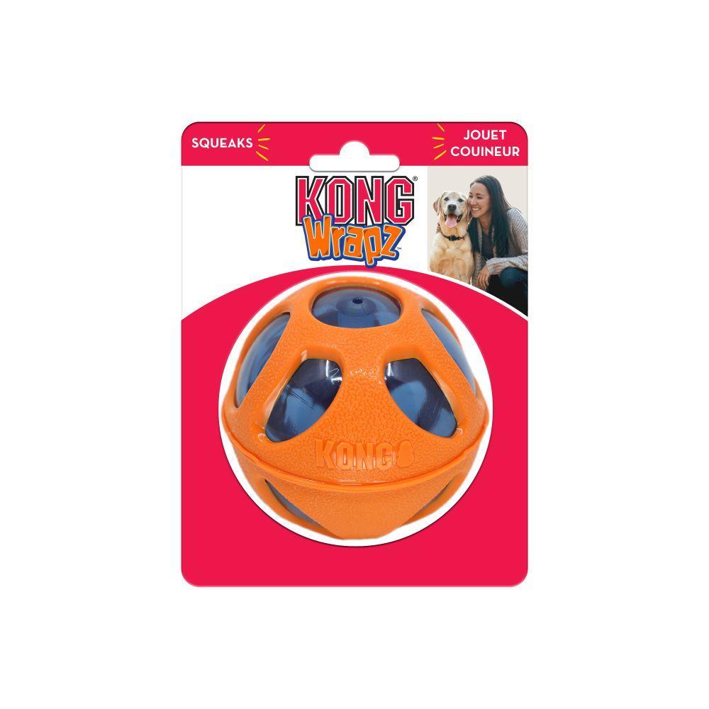 Kong Wrapz Dog Toy Ball - Small - Dog Toys - Kong - PetMax Canada
