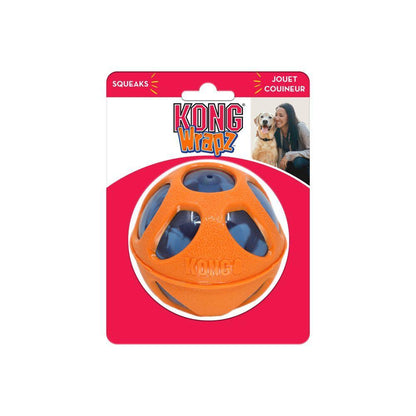 Kong Wrapz Dog Toy Ball - Small - Dog Toys - Kong - PetMax Canada